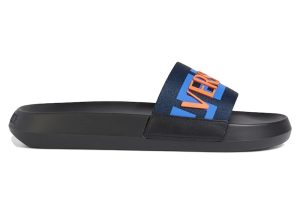 Versace Greca Logo Slides Black Blue Red (1008732 1A05627 2UF90)