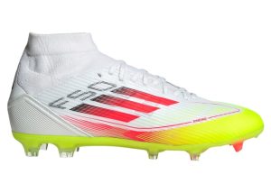 adidas F50 League Mid-Cut FG/MG Cloud White Lucid Red Solar Yellow (IE1459)