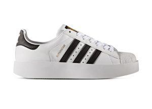 adidas Superstar Bold Leather White Black (BA7666)