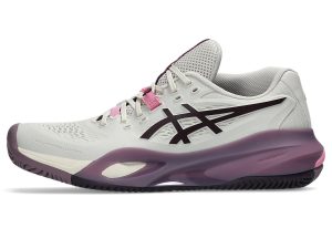 ASICS GEL-RESOLUTION X CLAY “Soft Oat / Dark Aubergine” (1042A277-250)