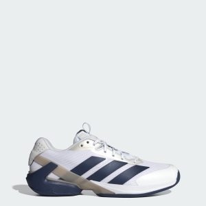 Adidas Adizero Ubersonic 5 Tennisschoenen Cloud White / Dark Blue / Silver Metallic (JR1736)