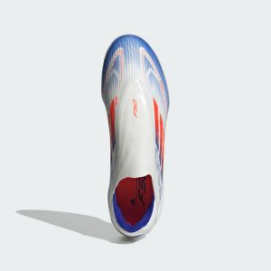 adidas F50 League Laceless Turf Cloud White Solar Red Lucid Blue (IF1339)