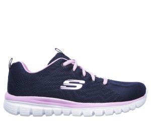 Skechers Graceful – Get Connected Sneaker Marine/Roze
