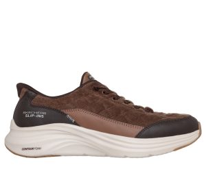 Skechers Slip-ins: Contour Foam – Cozy Fit Cordelux Sneaker Bruin