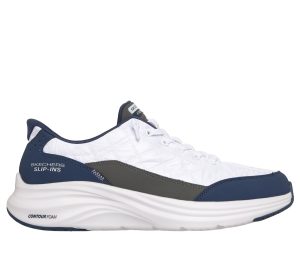 Skechers Slip-ins: Contour Foam – Cozy Fit Sneaker Wit/Marine
