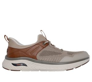 Skechers Slip-ins Relaxed Fit: Arch Fit Crosser – Emeric Sneaker Taupe/Bruin