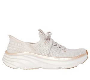 Skechers Slip-ins Relaxed Fit: D’Lux Vapor – Evening Glowing Sneaker Natuurlijk/Goud