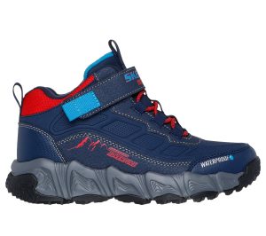 Skechers Waterproof: Velocitrek – Rugged-Rush Sneaker Marine/Rood