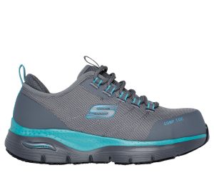 Skechers Work Slip-Resistant: Arch Fit – Ebinal Sneaker Grijs/Aqua