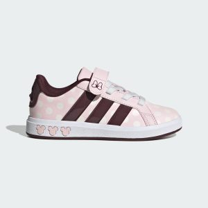 adidas Grand Court Disney Minnie Mouse Clear Pink Aurora Ruby Chalk White (JR8133)