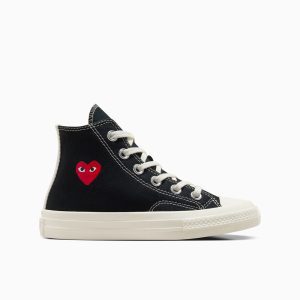 Converse Chuck Taylor All Star 70 Hi Comme des Garcons PLAY Single Heart Black (A08802C)