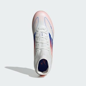 adidas F50 League Mid-Cut Firm/Multi-Ground Cloud White Lucid Blue Solar Red (ID9190)
