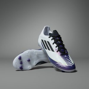 adidas F50 League Firm/Multi-Ground Messi Cloud White Core Black Purple (IE9073)