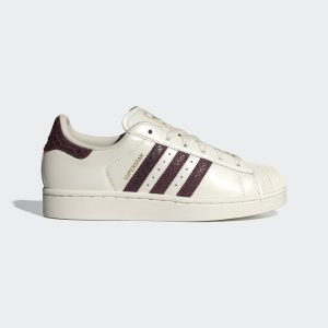 Adidas SUPERSTAR II SCHOENEN Off White / Maroon / Gold Metallic (KI3570)