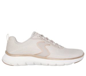 Skechers Flex Appeal 5.0 – Luxe Glow Sneaker Natuurlijk/Goud