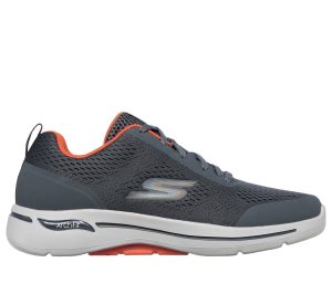 Skechers GO WALK Arch Fit – Idyllic Sneaker Houtskool/Oranje