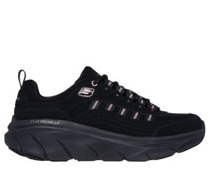 Skechers Relaxed Fit: D’Lux Walker 2.0 – Golden Step Sneaker Zwart/Roos Goud