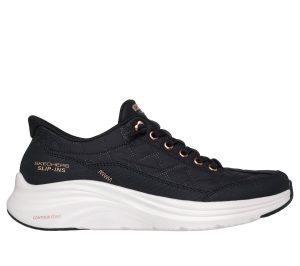 Skechers Slip-ins: Contour Foam – Cozy Fit Golden Hour Sneaker Zwart/Roos Goud