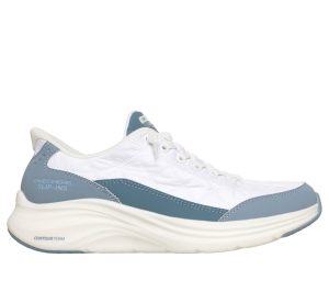 Skechers Slip-ins: Contour Foam Sneaker Wit/Licht Blauw