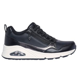 Skechers UNO – Metallic Sliders Sneaker Zwart