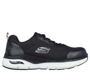 Skechers Work: Arch Fit SR – Ringstap Sneaker Zwart/Wit