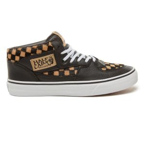 VANS Calf Hair Checkerboard Half Cab Schoenen  (Zwart)