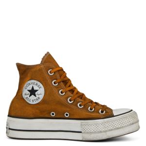 Converse Dames Distressed Color Platform Chuck Taylor All Star High Top Rust Brick (567385C)