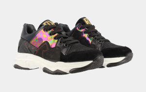 Zwarte Sneakers Holographic Laag | Red-Rag 13046 (13046-379)