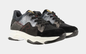 Zwarte Sneakers Dieren Print Laag | Red-Rag 13046 (13046-859)