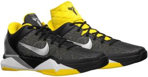 Nike Zoom Kobe 7 Supreme ‘Black White Del Sol’ Black/Mtllc Silver-Tr Yllw-Wht (488244-001)