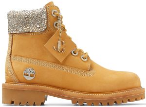 Timberland 6″ Jimmy Choo Premium Wheat Swarovski Crystal