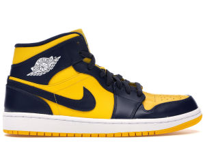 Air Jordan 1 Mid Varsity Maize Navy (554724-707)