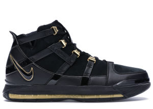 Nike LeBron Zoom 3 Black Metallic Gold