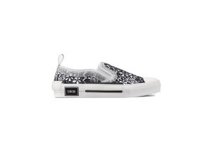 Dior And Shawn B23 Slip On Black White Embroidery