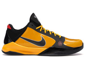 Nike Zoom Kobe 5 ‘Bruce Lee’ Del Sol/Black-Metallic Silver-Varsity Red (386429-701)