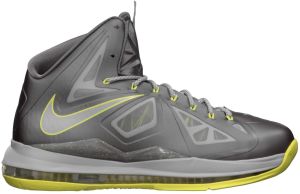 Nike LeBron 10 ‘Yellow Diamond’ Sport Grey/Strata Grey-Electric Yellow (541100-007)