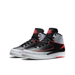 Air Jordan 2 Retro BG Black Infrared Platinum (395718-023)