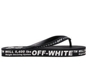 Off-White Logo Typographic Flip Flop Black SS20