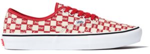 Vans Authentic Supreme Red Checker Logo