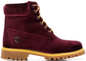 Timberland 6″ Off-White Velvet Wine (W)