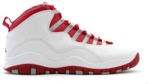 Air Jordan 10 Retro ‘Red Steel’ 2005 White/Varsity Red-Light Steel Grey (310805-161)