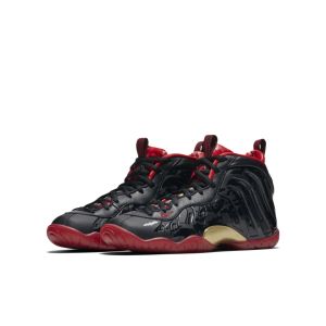 Nike LITTLE POSITE ONE QS (GS) Black/UNIVERSITY Red-METALLIC GOLD (846077-003)