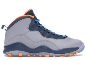 Air Jordan 10 Retro ‘Bobcats’ Wolf Grey/Dark Powder Blue-New Slate-Atomic Orange (310805-026)