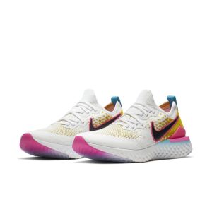 Nike Epic React Flynit 1 White Pink Blast Citron