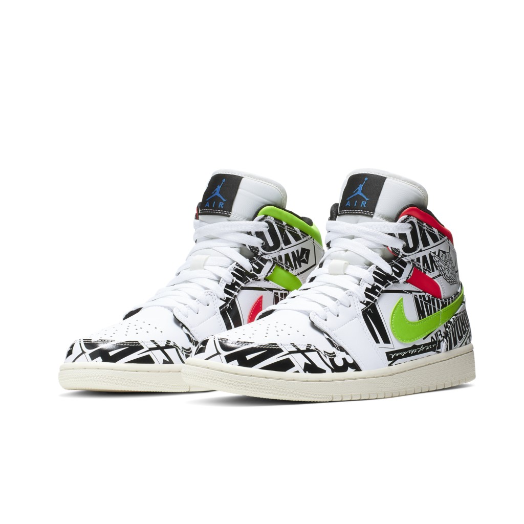 jordan 1 mid all over logos