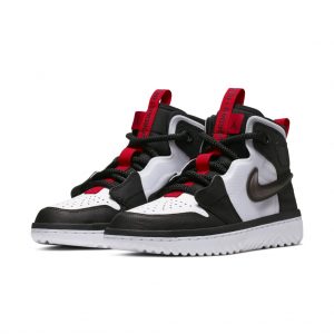 Jordan 1 High React Black White Gym Red
