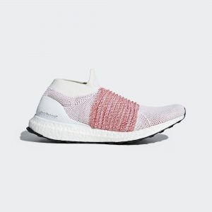 adidas Ultra Boost Laceless White Scarlet