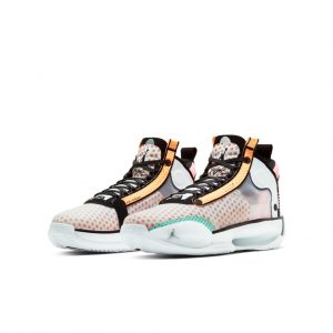 Air Jordan XXXIV GUO (GS) WHITE Black-PINK TINT-MELON TINT (CZ7743-100)