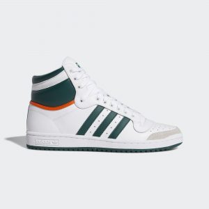 Adidas Top Ten High ‘Miami Hurricanes’ Cloud White/Collegiate Green/Orange (EF2516)