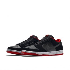 Nike SB Dunk Low Pro ‘Black Cement’ Black/Wolf Grey/University Red/Black (304292-050)